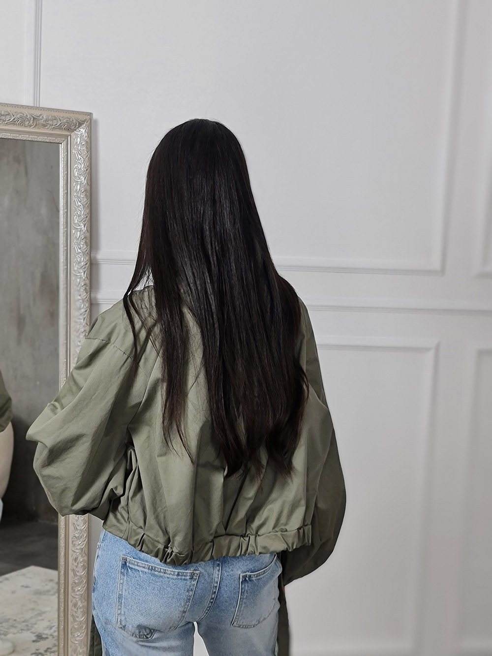 Куртка Mitica&co с жабо хаки , фотография №3