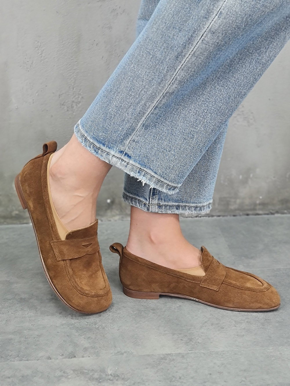 Мокасины FEDERICA LANCIONI замшевые шоколад, фотография №2