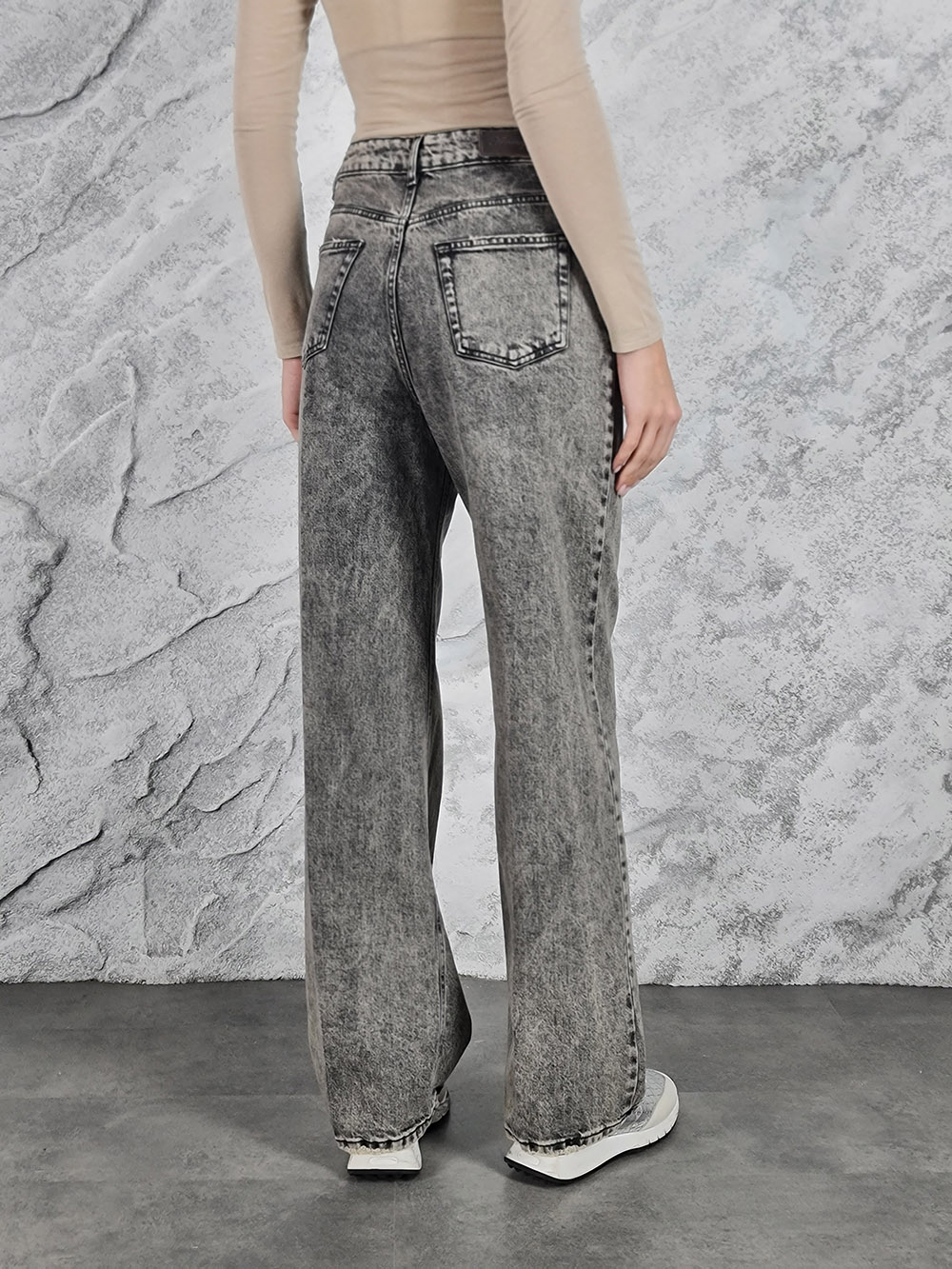 Джинсы Almanegra винтажные со стрелками серые, фотография №4