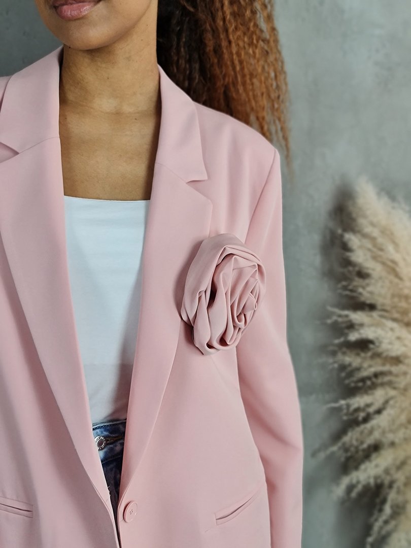 Пиджак Vicolo с брошью розой пудра, фотография №5