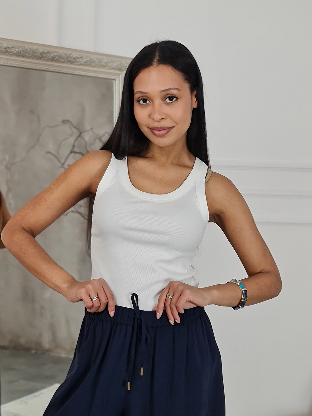 Брюки CLOTHÉ на резинке синие, фотография №2