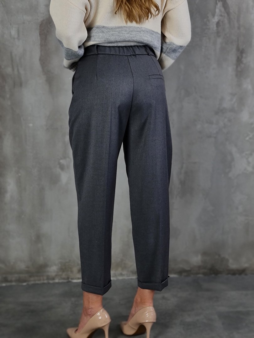Брюки Imperial с подворотами серые, фотография №2
