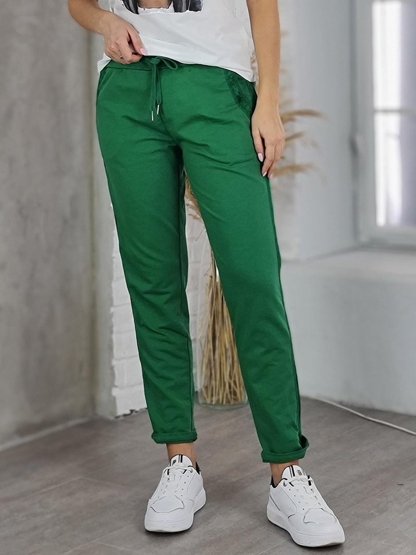 Брюки Naiif на завязочках зелёные, фотография №1