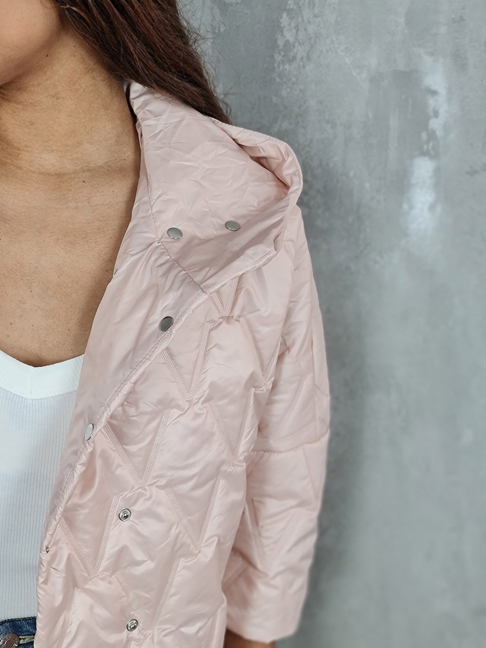 Куртка Monte Cervino рукав 3/4 на кнопках пудра, фотография №2