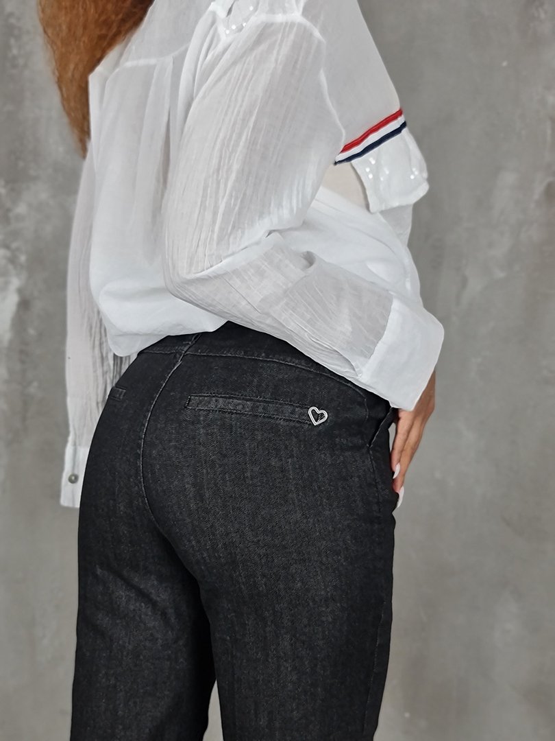 Джинсы Please прямые черные, фотография №5