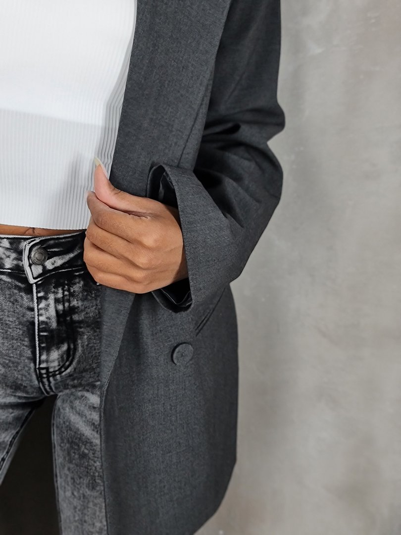 Пиджак Imperial на двух пуговицах с карманами серый, фотография №5