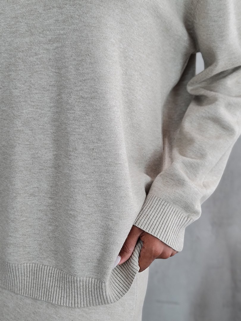 Костюм Lara джемпер и А-образная юбка бежевый, фотография №6