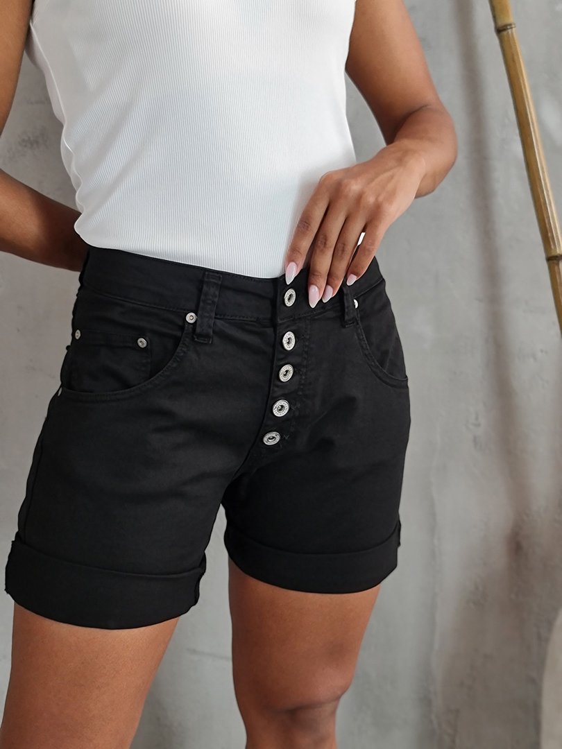 Шорты Please джинсовые чёрные, фотография №1