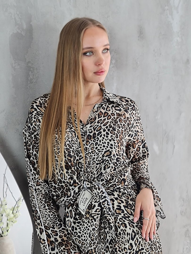 Костюм MIHO'S рубашка и брюки леопард, фотография №4