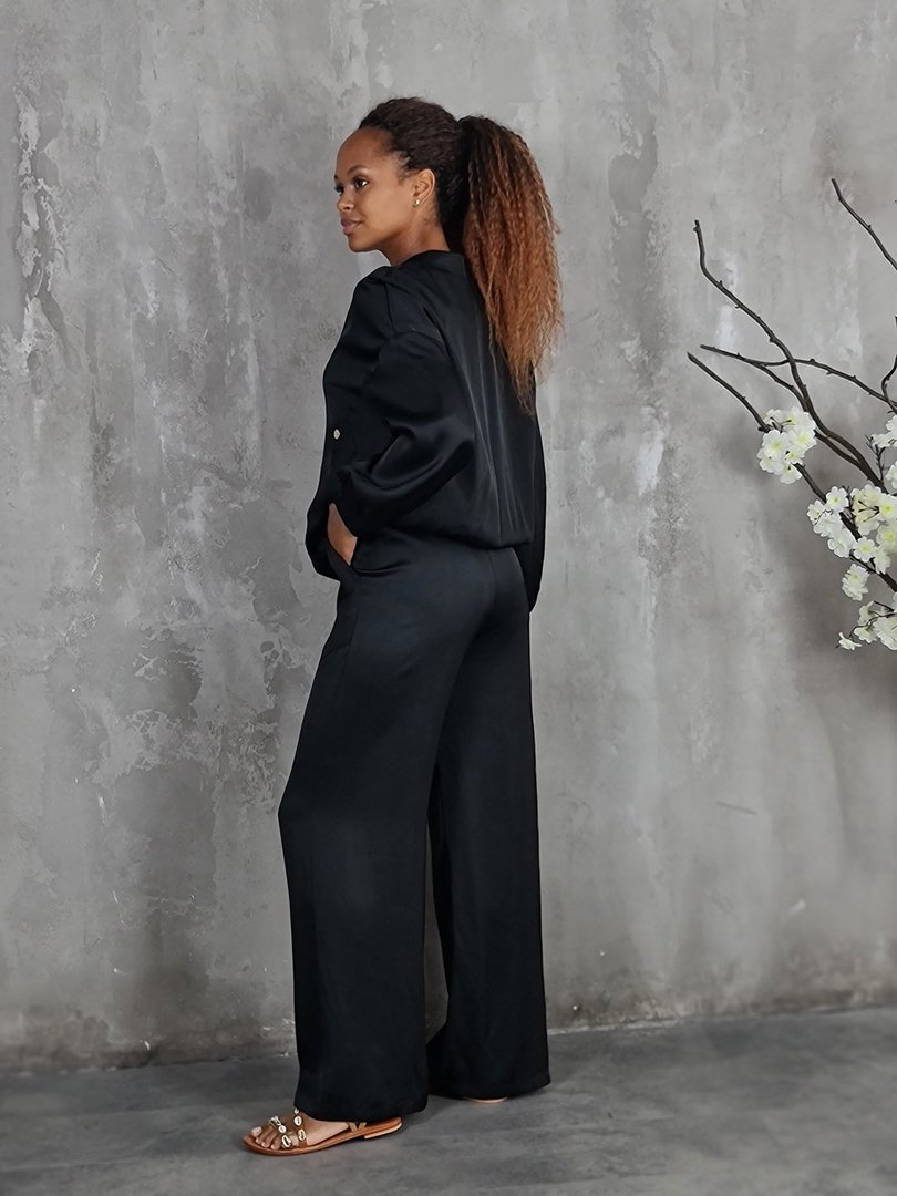 Костюм CLOTHÉ бомбер на молнии и брюки черный, фотография №3