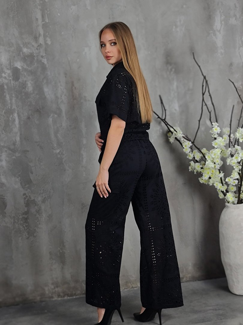 Костюм MIHO'S рубашка и брюки черный, фотография №2