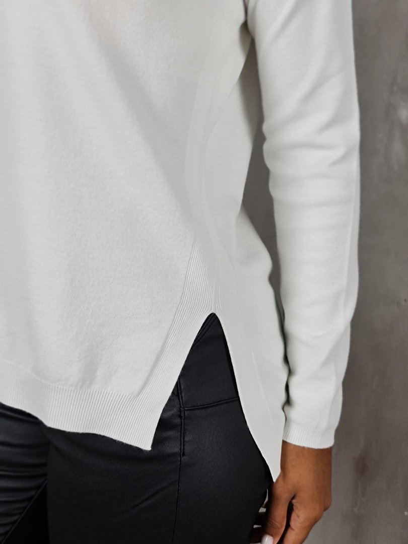 Джемпер Kontatto с вырезами по бокам белый, фотография №4