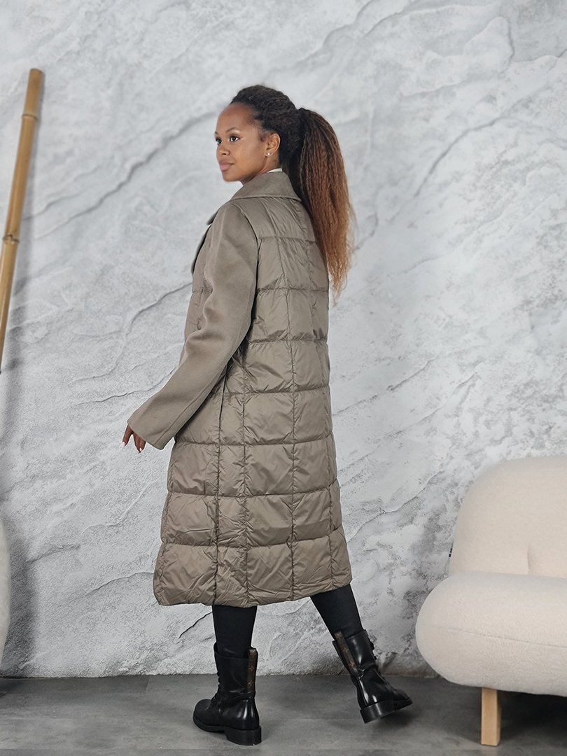 Пальто Lara комбинированное мокко, фотография №4