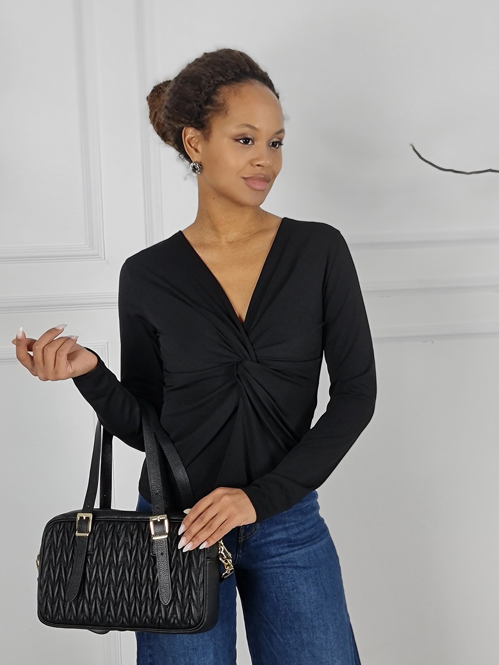 Сумка My Little Italy натуральная кожа в стиле MiuMiu черная, фотография №1