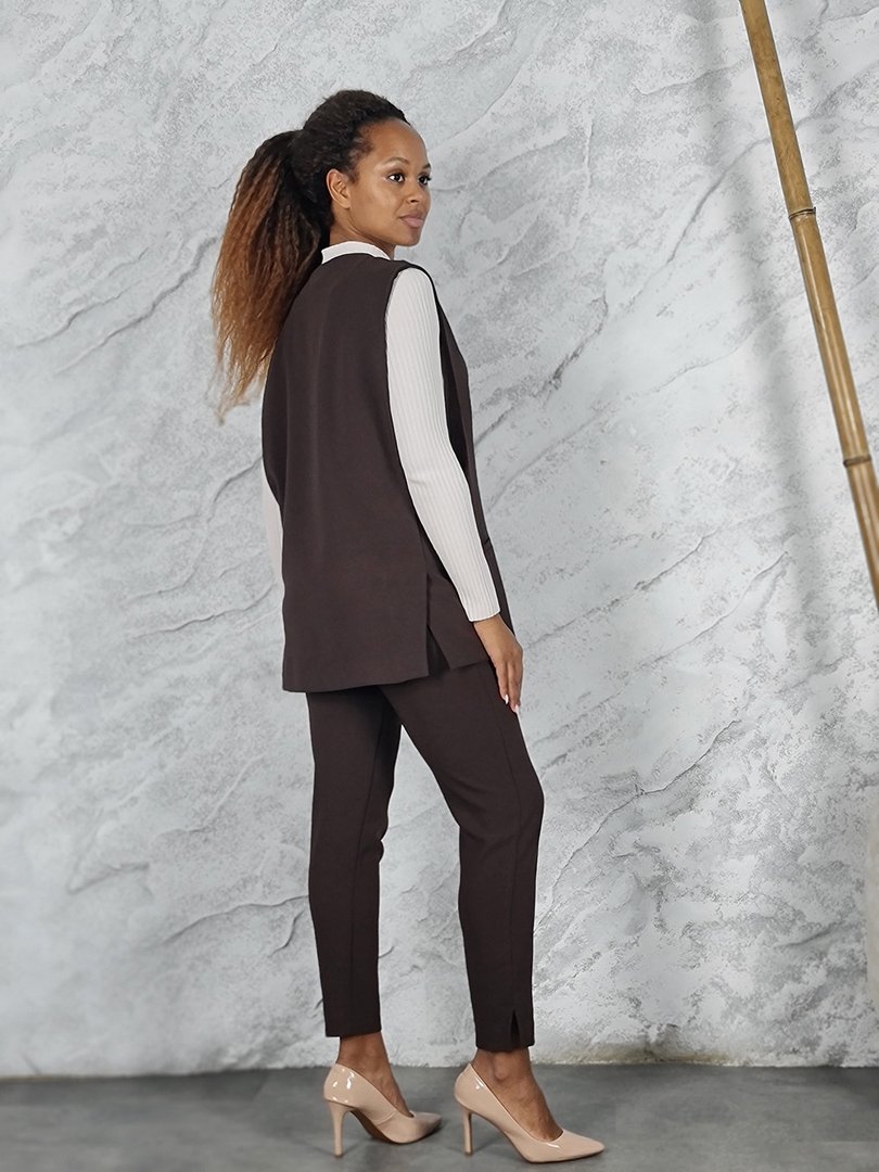 Костюм Imperial жилет с брюками шоколадный, фотография №3