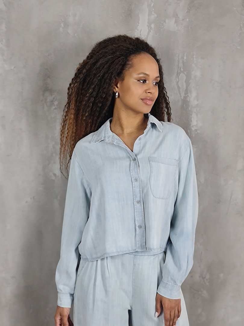 Костюм J&J Couture рубашка и брюки голубой, фотография №3