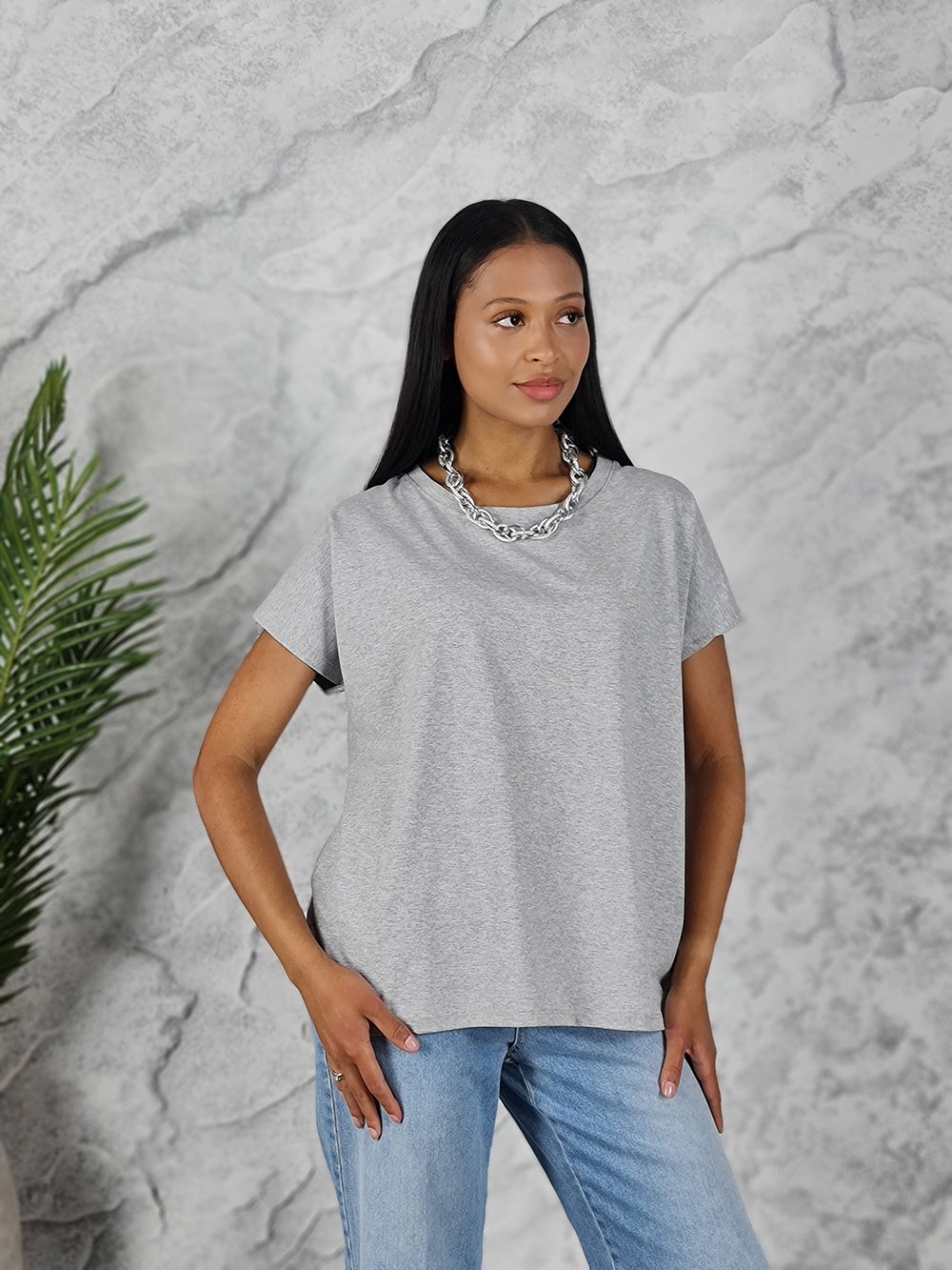 Футболка Mitica&Co. oversize серая, фотография №1