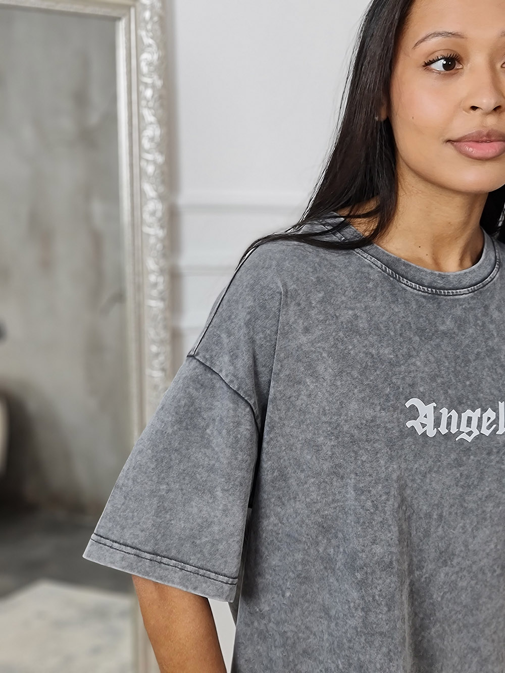 Футболка Y Two "angel" с крыльями на спине графит , фотография №2