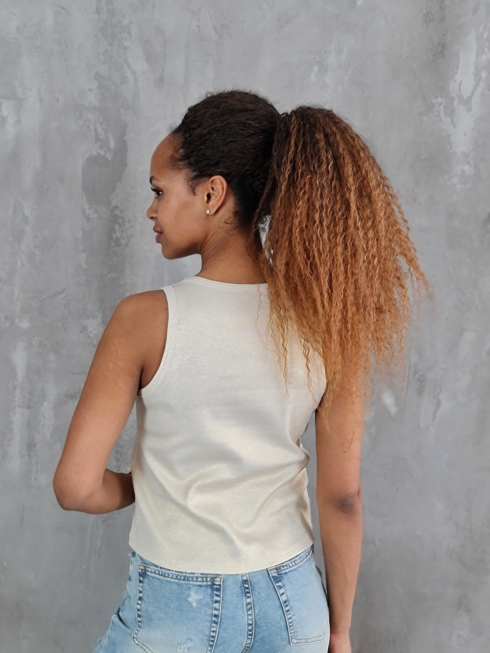 Топ POSSE с люрексом золотой, фотография №3