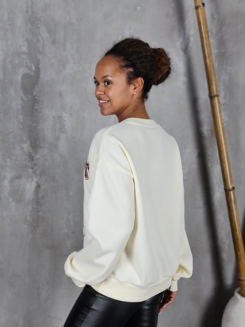 Джемпер Y Two с принтом "цветы" молочный, фотография №5