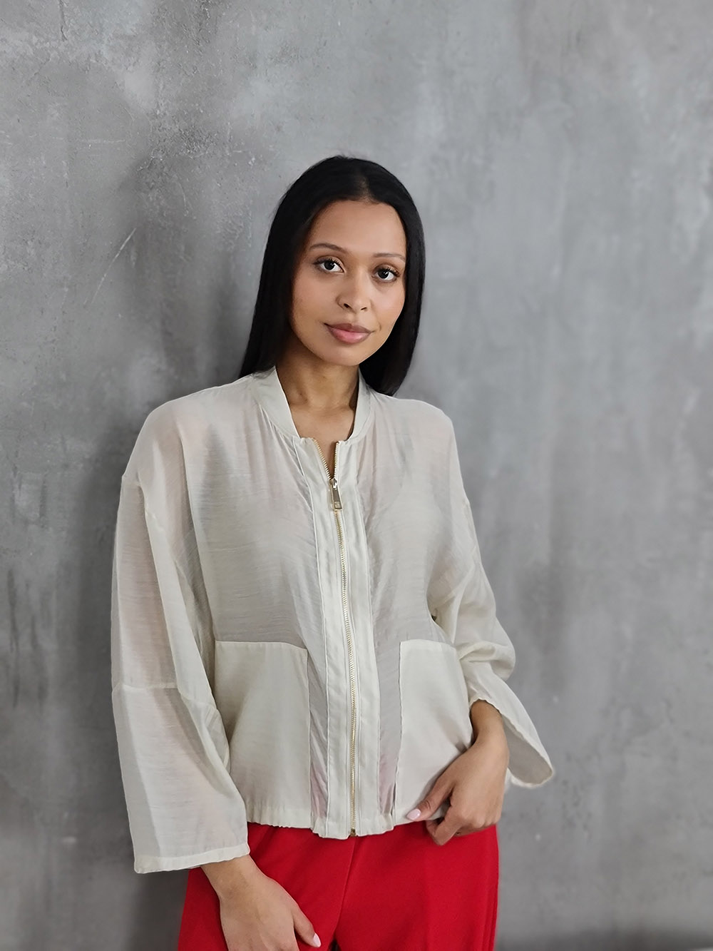 Бомбер CLOTHÉ полупрозрачный бежевый , фотография №1