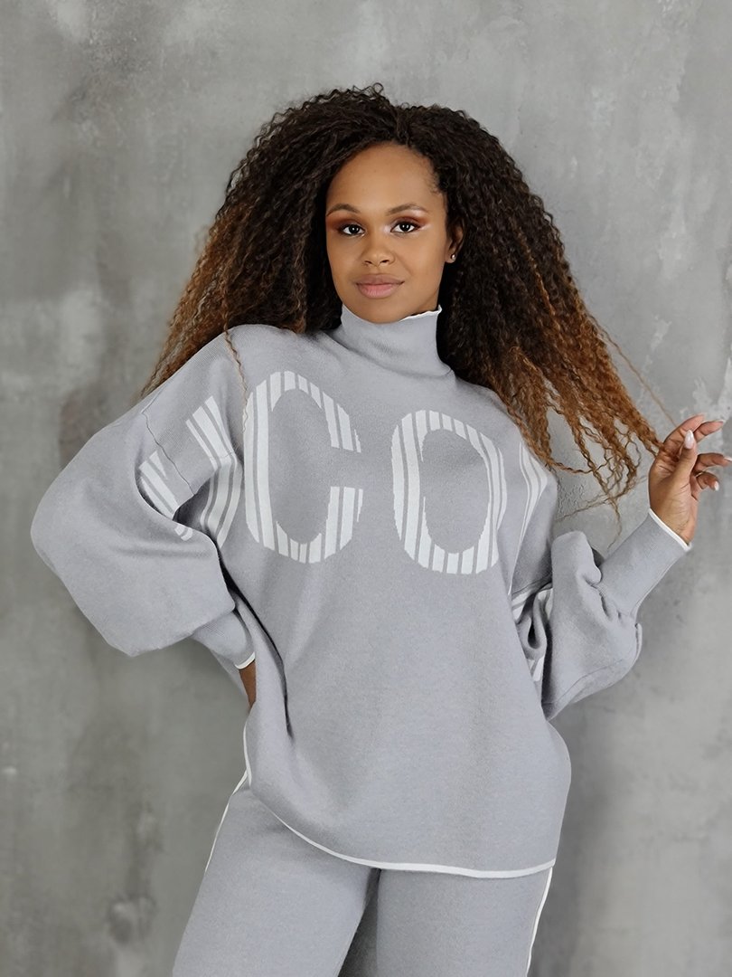 Костюм Vicolo свитшот и брюки серый, фотография №5