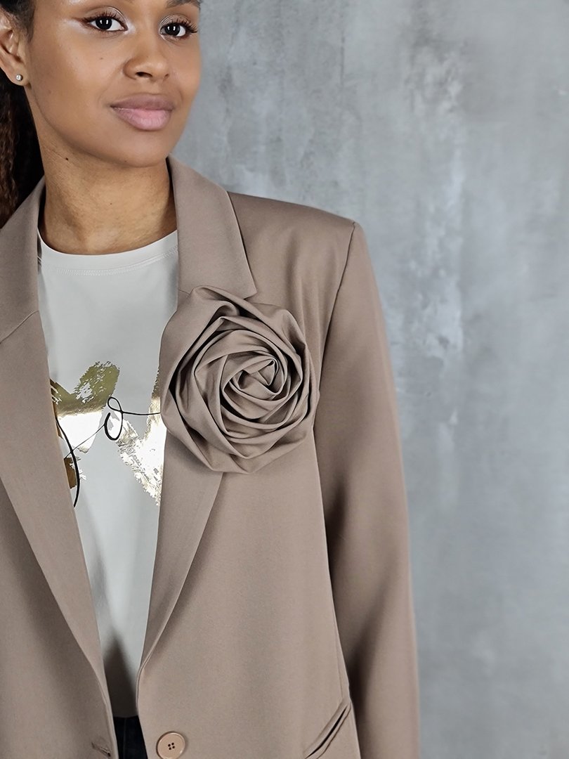 Пиджак Vicolo с брошью розой мокко, фотография №5