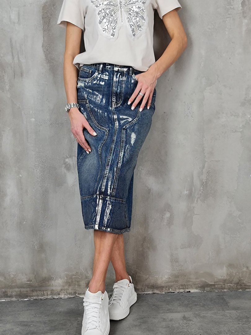 Юбка 3D Denim джинсовая синяя, фотография №1