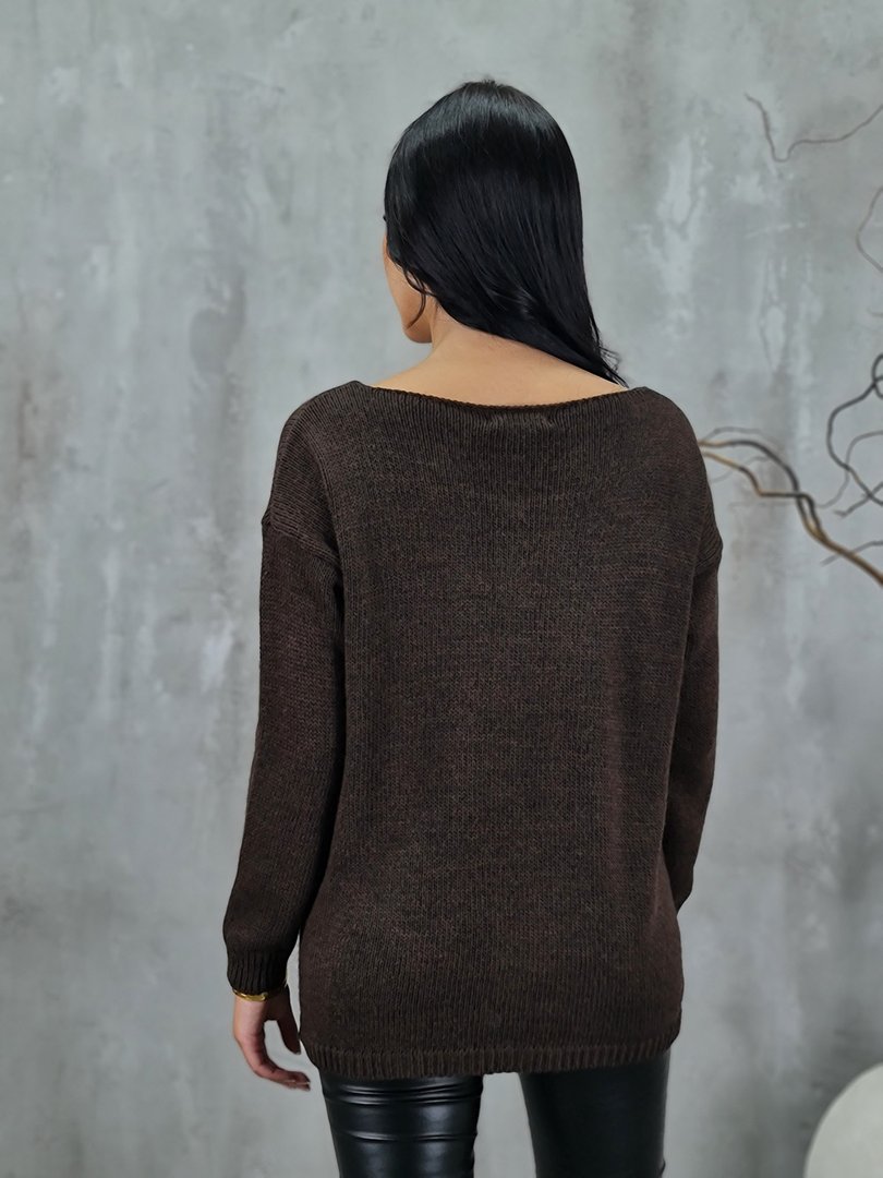 Джемпер Please вязаный какао, фотография №4