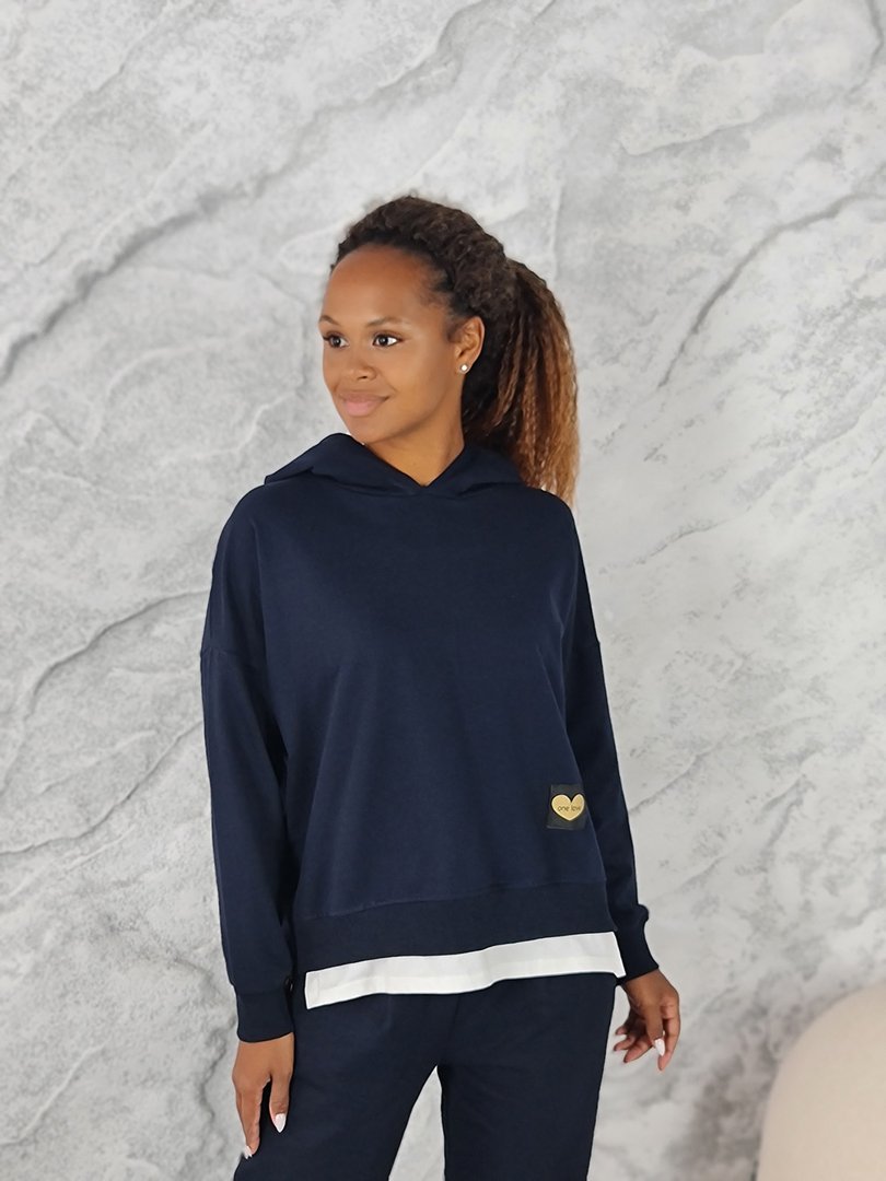 Костюм ONE LOVE худи и брюки синий, фотография №3