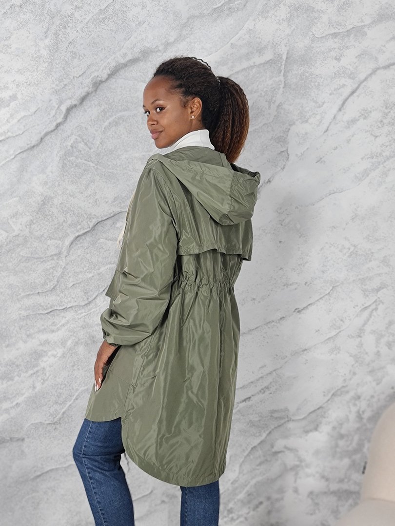 Ветровка Please удлиненная хаки, фотография №3