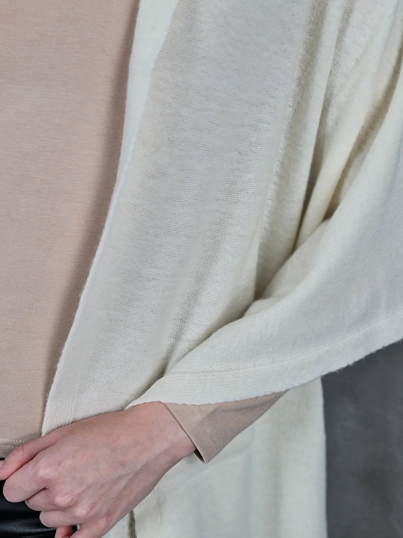 Палантин CASHMERE с кашемиром белый, фотография №3