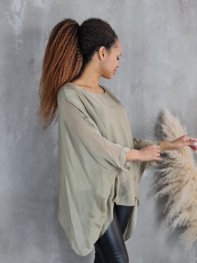 Туника CLOTHÉ свободная хаки, фотография №2