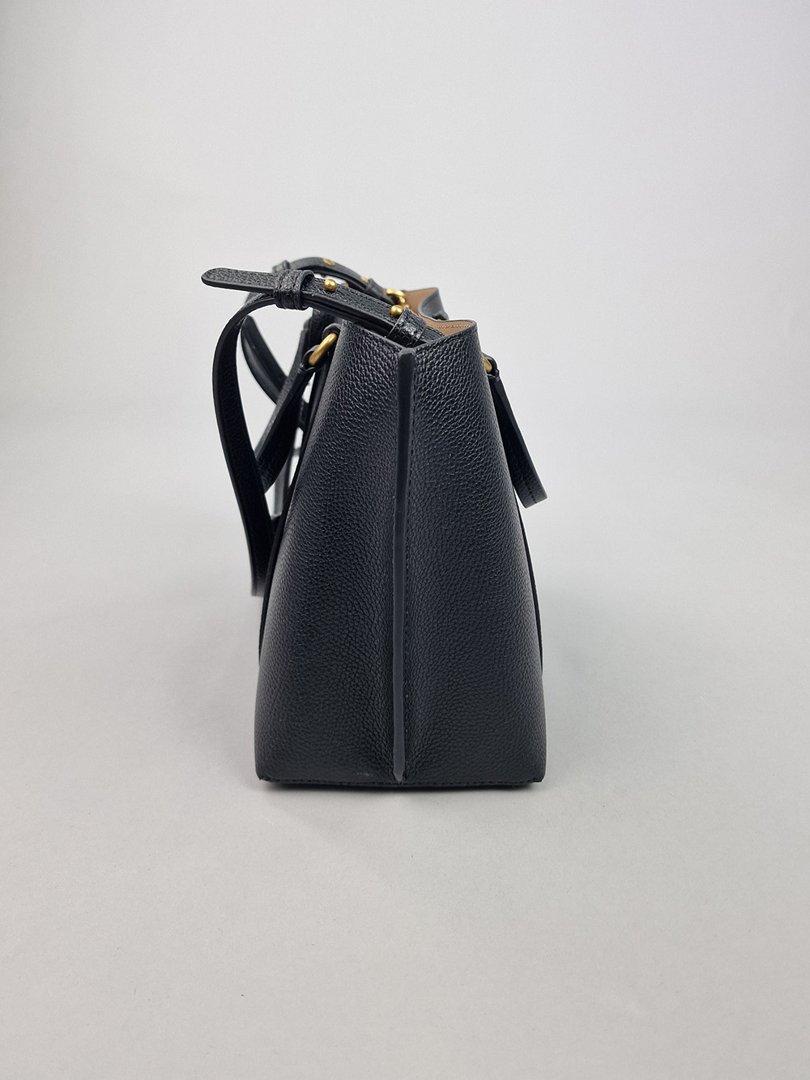 Сумка PINKO с маленькими ручками и ремешком чёрная , фотография №6