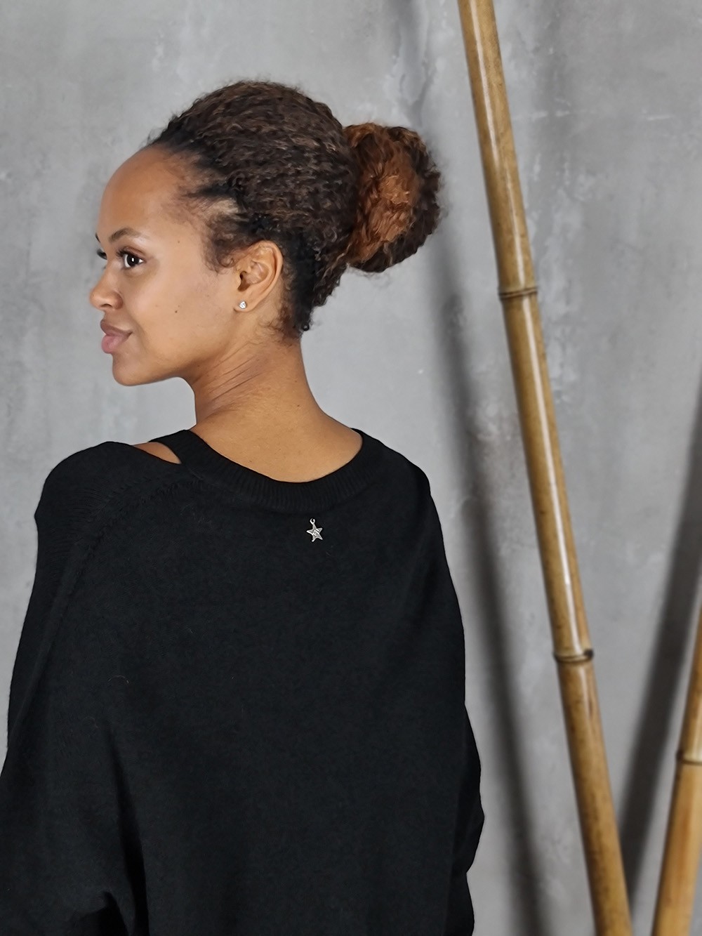 Джемпер Souvenir с вырезами на груди черный, фотография №3