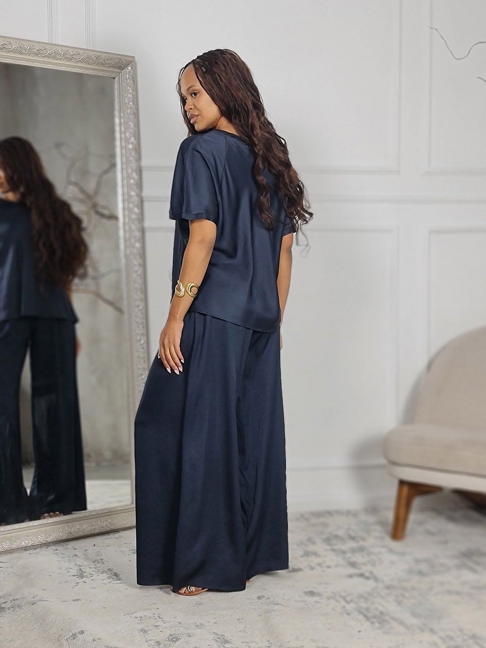 Костюм CLOTHÉ футболка + брюки темно-синий, фотография №3