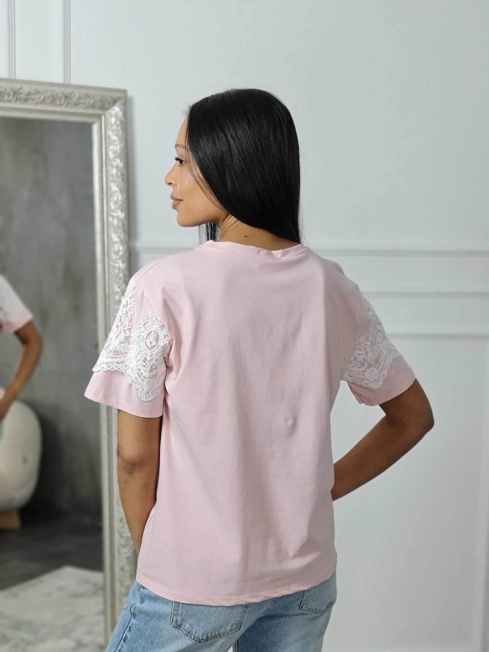 Футболка MIHO'S с кружевом бабл-гам, фотография №3