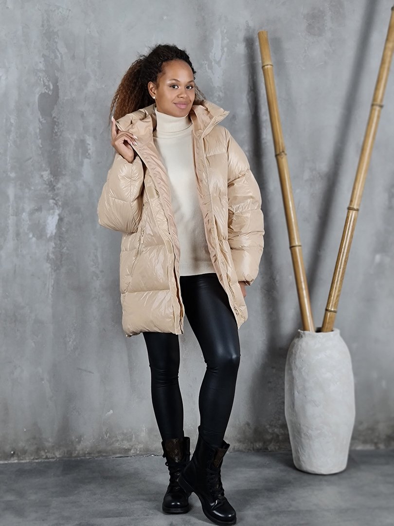 Куртка Vicolo натуральный пух бежевая, фотография №2