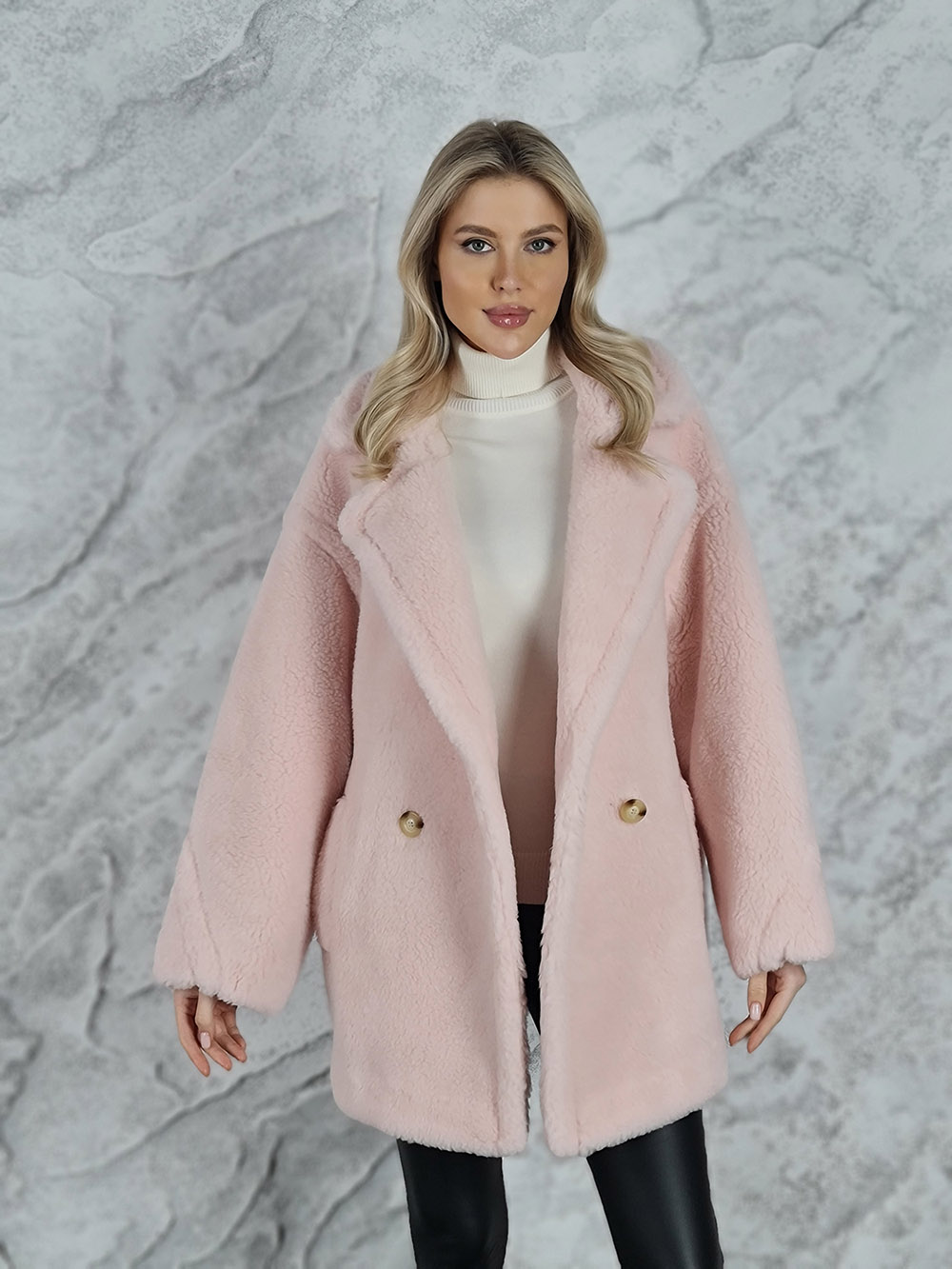 Шуба KOTHE укороченная пудра, фотография №1