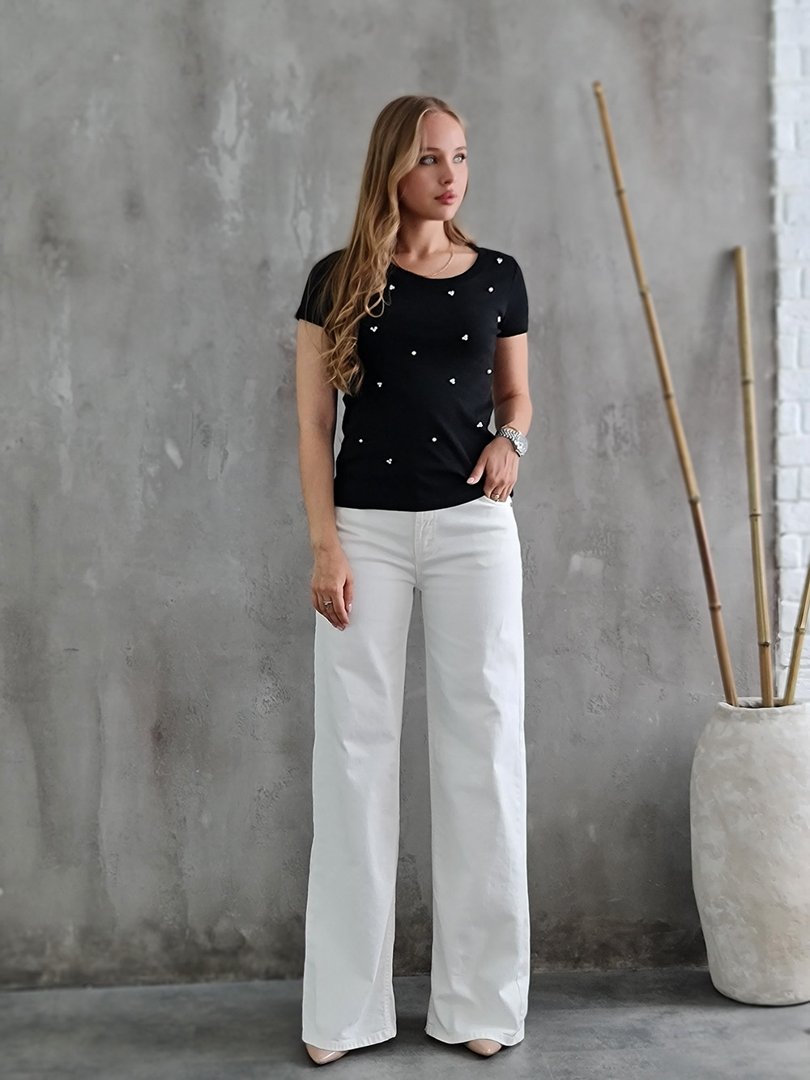 Джинсы Please широкие прямые белые, фотография №2