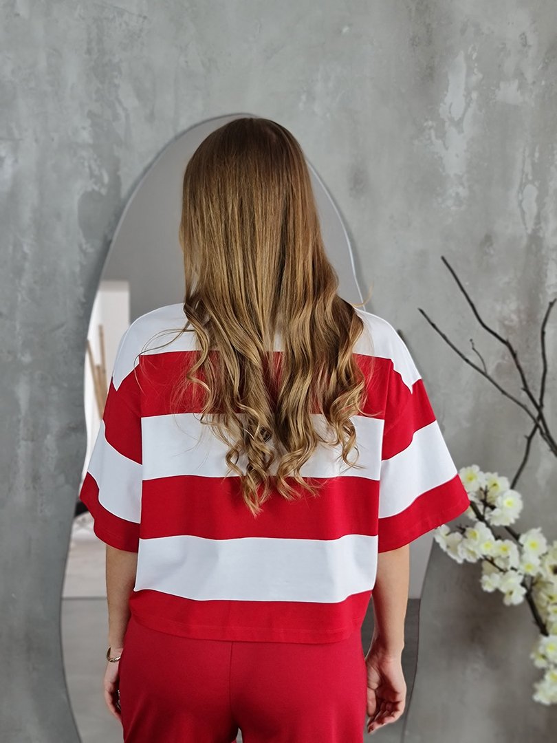Футболка Imperial в красную полоску белая, фотография №3