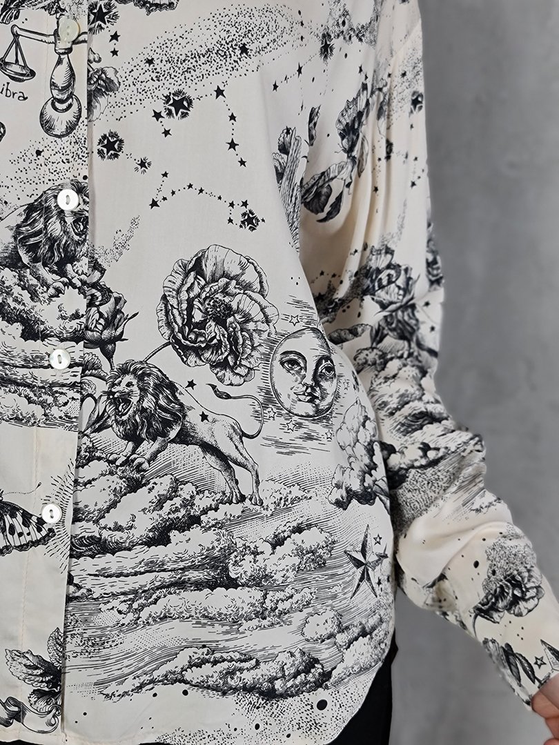 Рубашка Imperial с рисунками молочная (кремовая), фотография №5