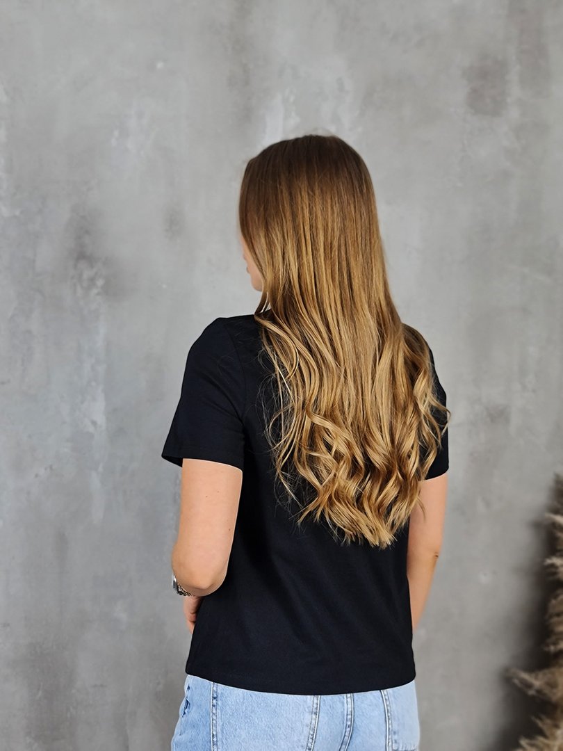 Футболка Imperial с рюшами на боку черная, фотография №2