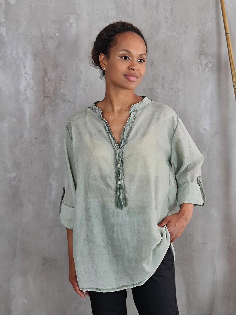 Рубашка STAR с кружевом на спине зеленая, фотография №2