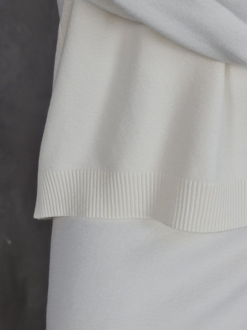 Костюм Lara джемпер и А-образная юбка молочный, фотография №6