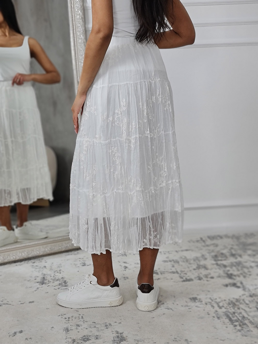 Юбка Mitica&co  кружевная макси белая, фотография №2