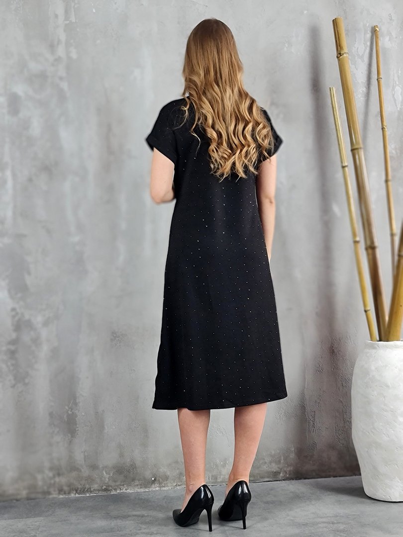 Платье ELSA.M со стразами черное, фотография №3