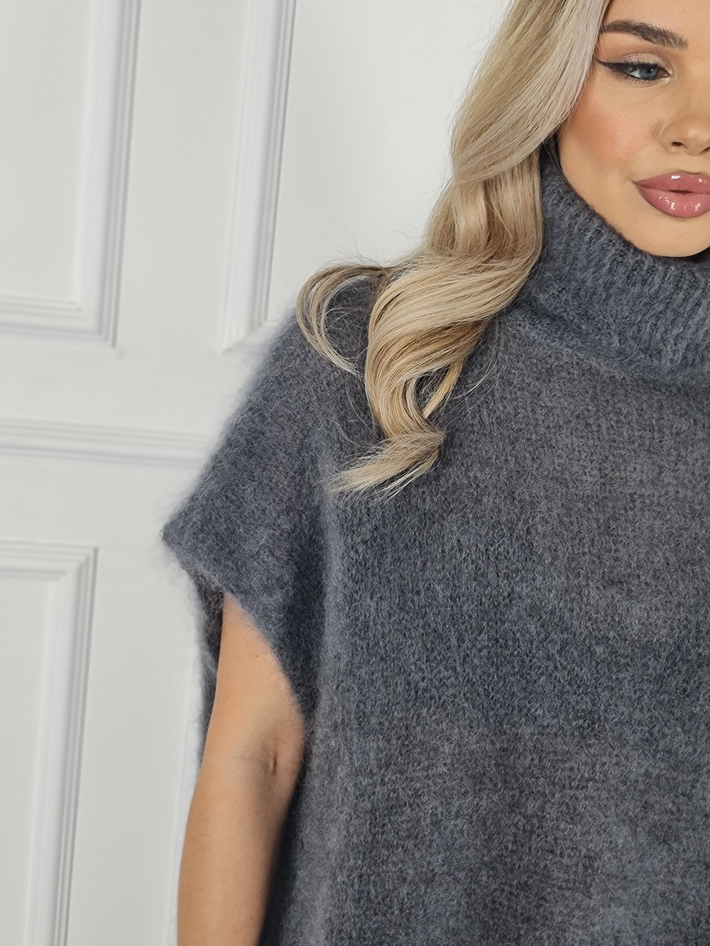 Джемпер TRICOT из бэби мохера серый, фотография №2