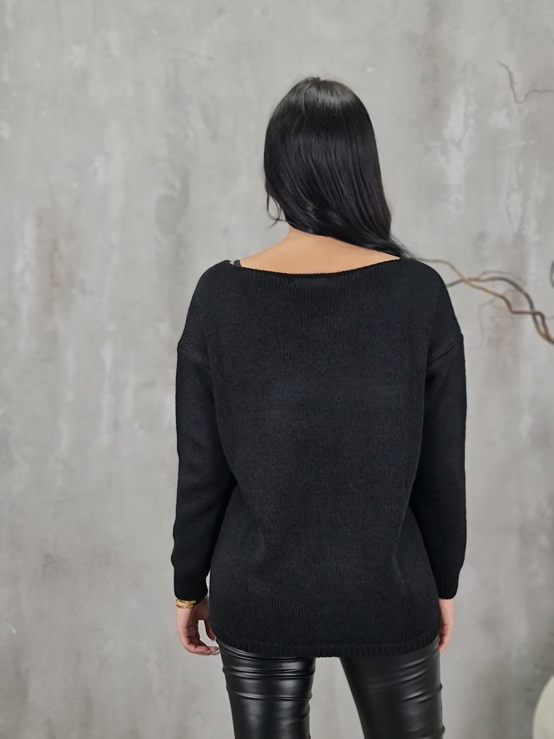 Джемпер Please вязаный чёрный, фотография №2