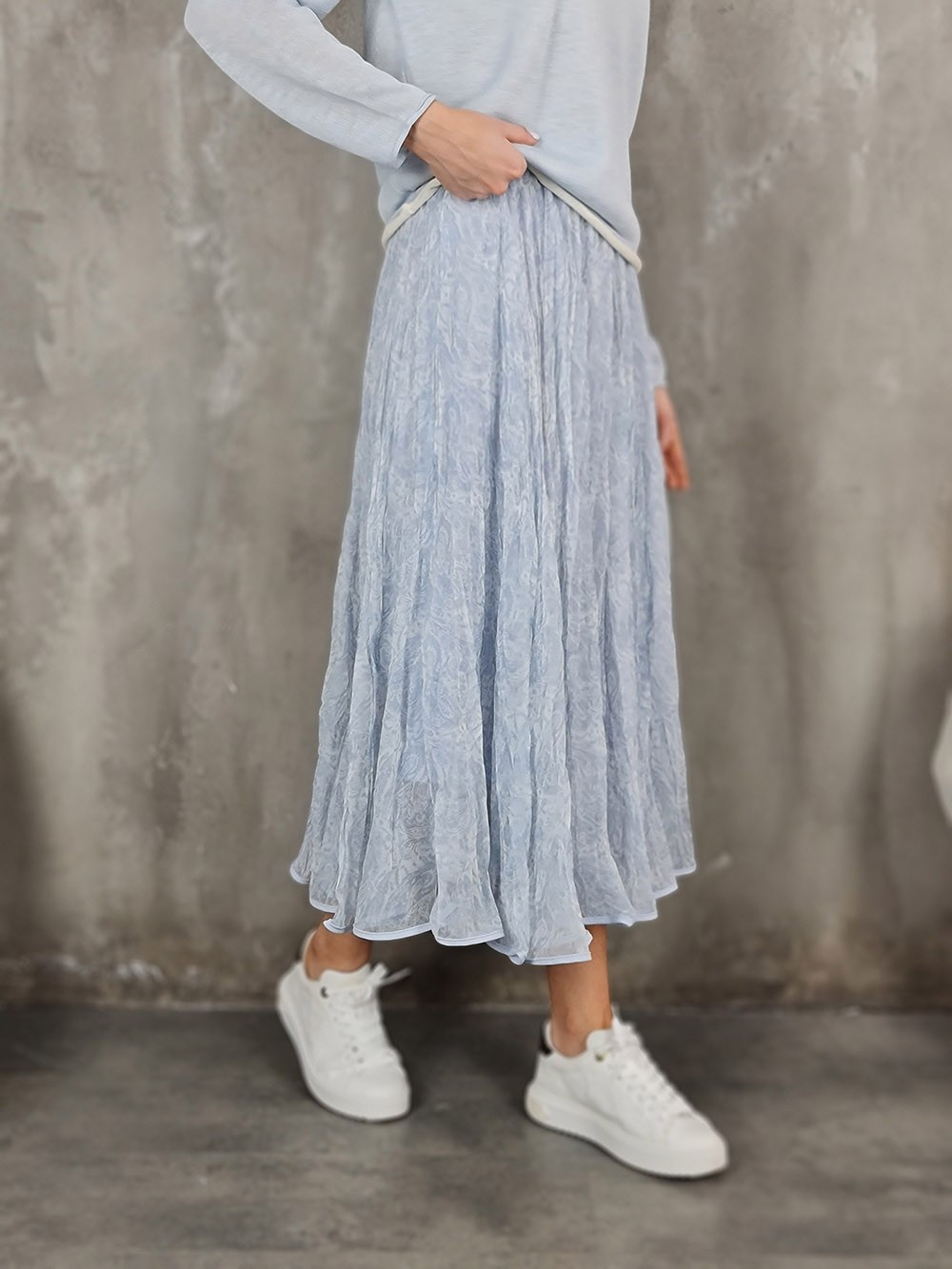 Юбка Mitica&Co.  с огурцами голубая, фотография №4